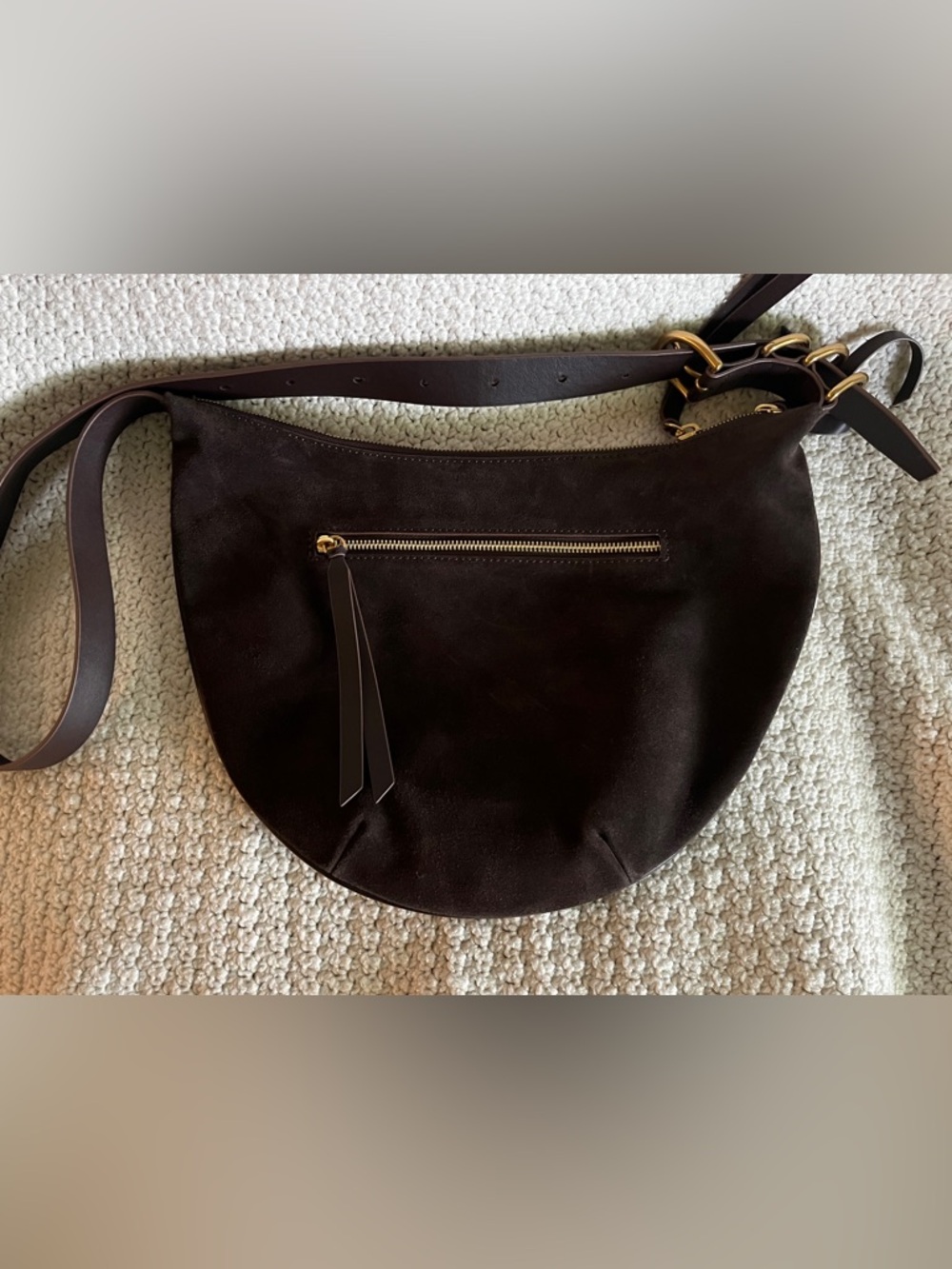 rag & bone dark brown suede crossbody NWOT